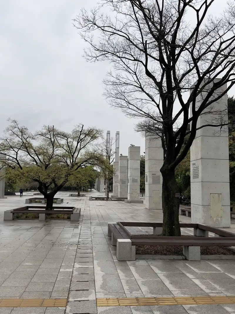 The courtyard of the Korean National Museum. I liked how serene it was on a rainy day.